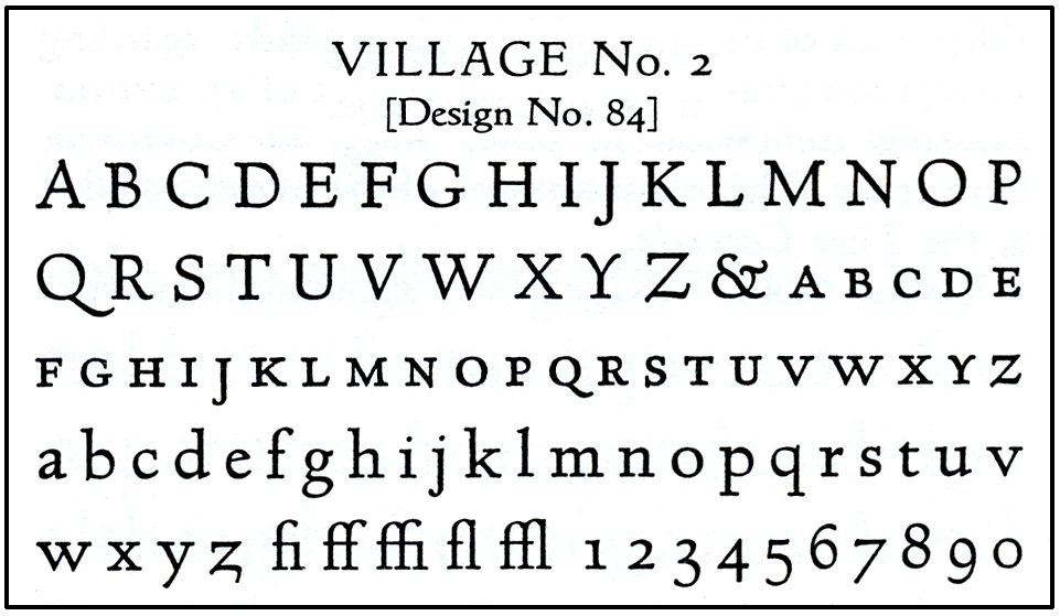 Goudy Village No. 2 Character Set
